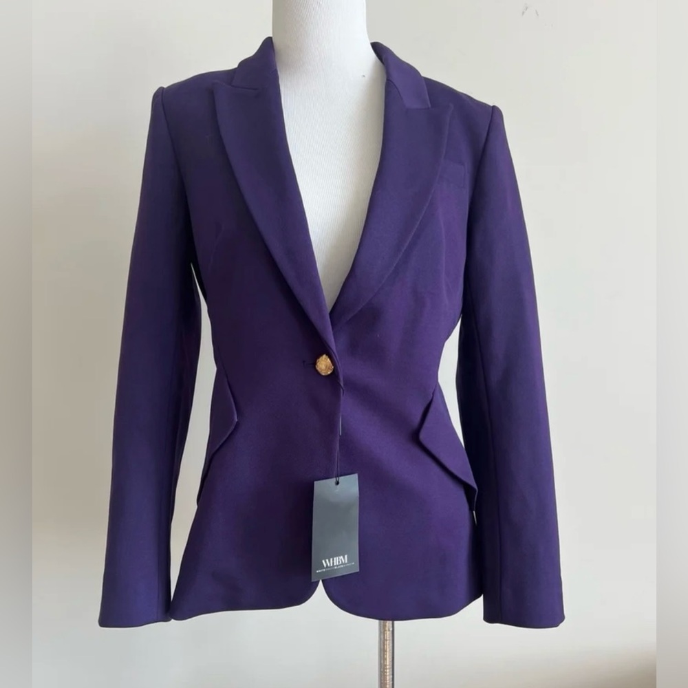 New-WHBM White House black market Lux Editor purple Blazer in a 4 $225.00